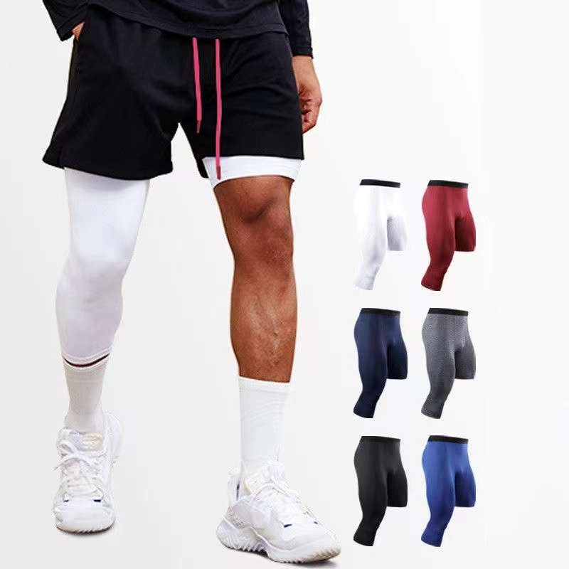 Best Crossfit Gear - Summer Men Capri Running Tights GYM