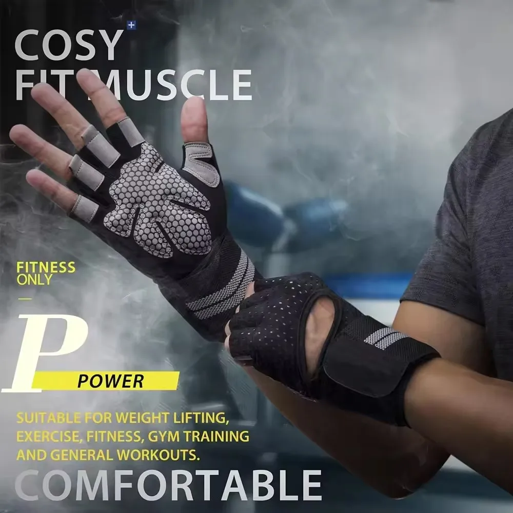 1Pair Half Finger Gym Fitness  – обзор и цена Crossfit Workout With Equipment