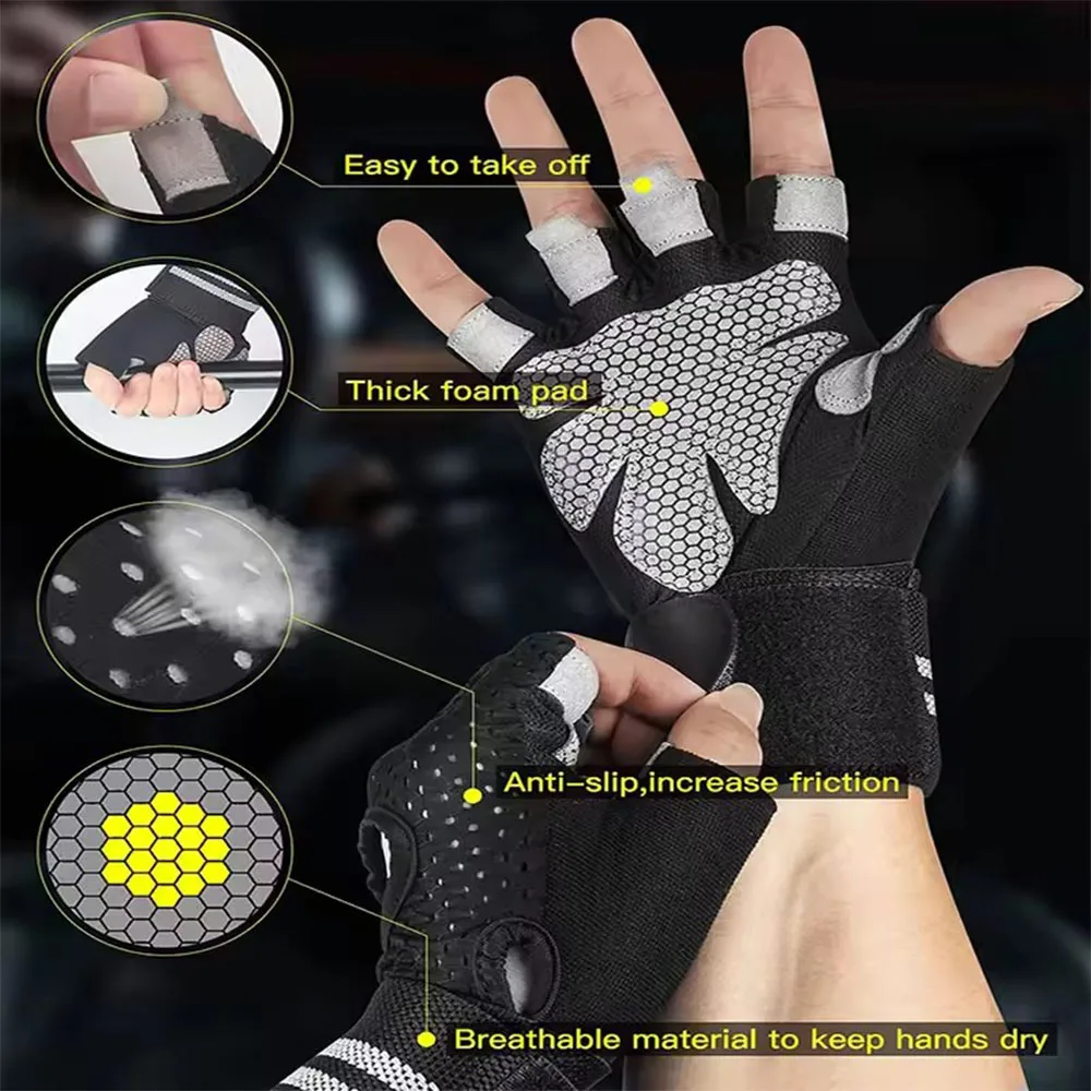 1Pair Half Finger Gym Fitness  – обзор и цена Crossfit Workout With Equipment
