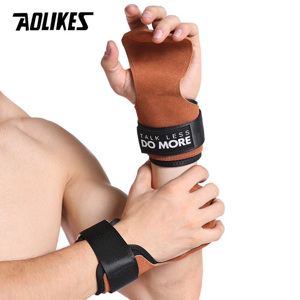 AOLIKES Cowhide Gym Grips Glov – обзор и цена Crossfit Workout With Equipment