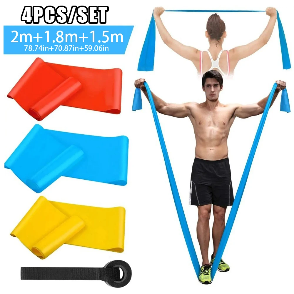 4Pcs/Set Elastic Fitness Bands – обзор и цена Crossfit Workout With Equipment